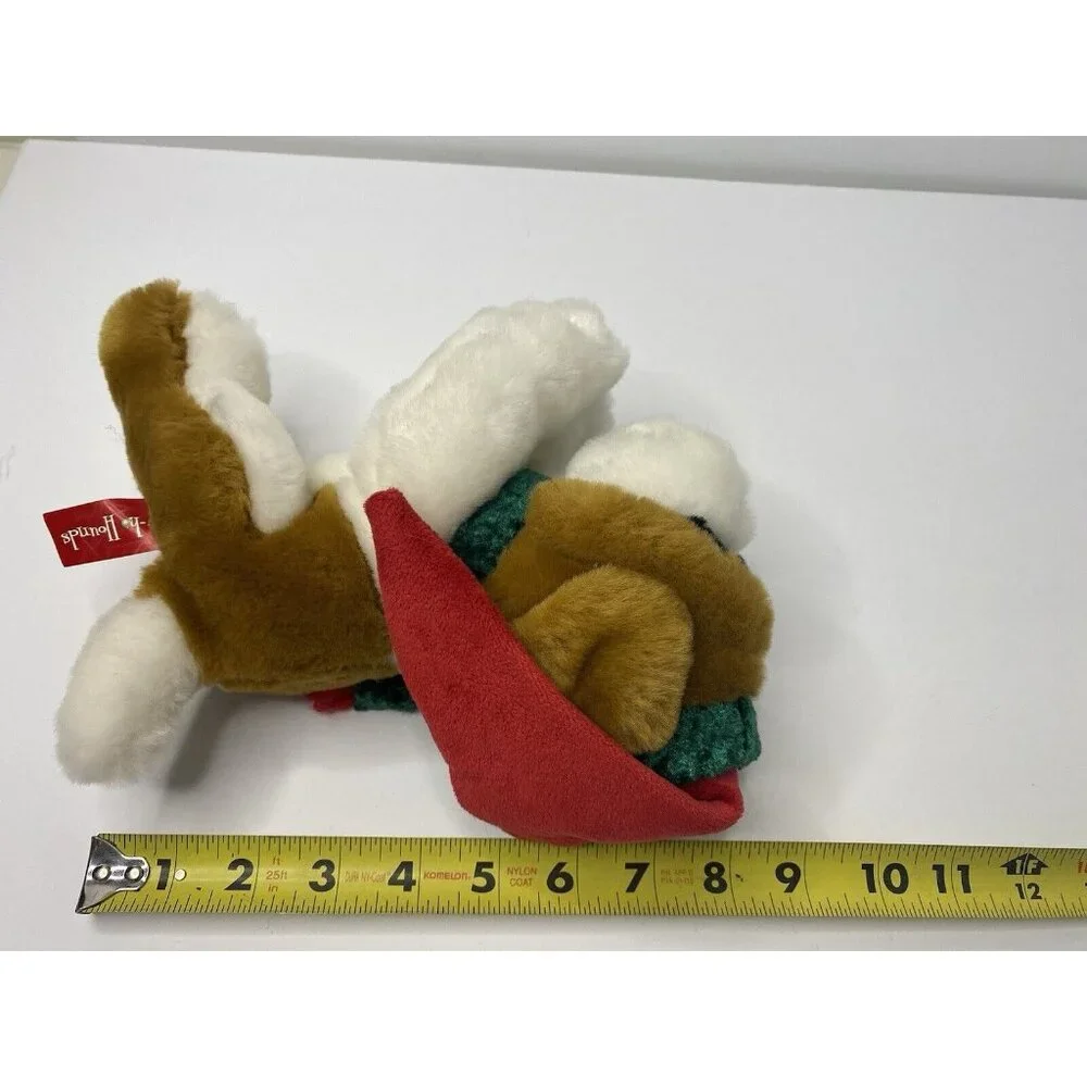 Commonwealth 2002 Saint Bernard Christmas Dog 8” Plush Stuffed‎ Animal Holiday